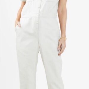 Outerknown Tan Short Sleeve Utility Jumpsuit